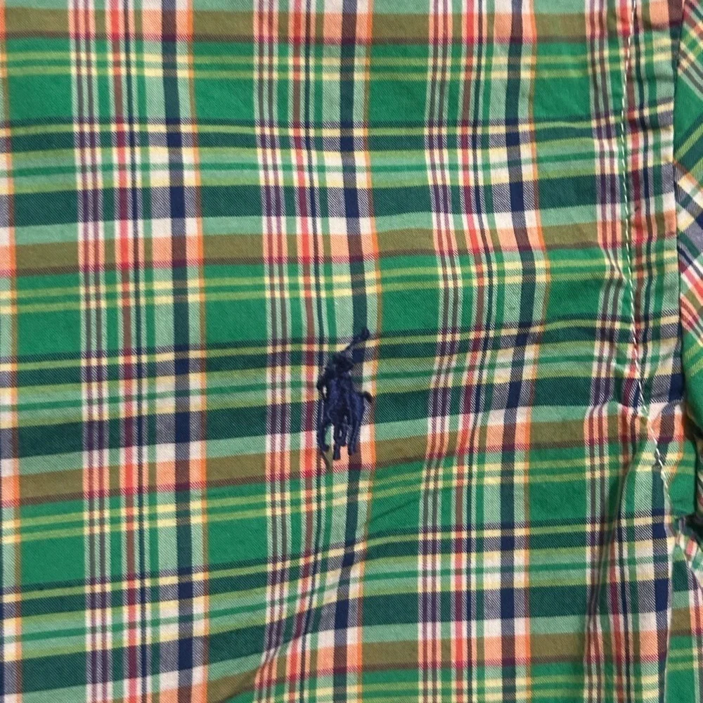Ralph Lauren Green Plaid Kids Button Down Shirt